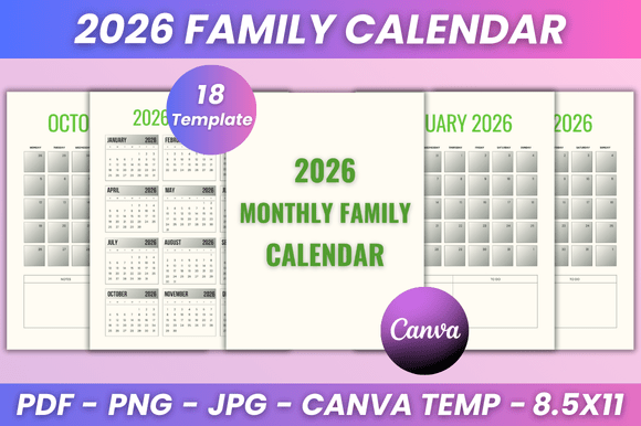2026 Family Calendar Kdp Interior: A Fully Editable, Print-Ready Planning Tool for Real Life