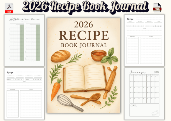 2026 Recipe Book Journal