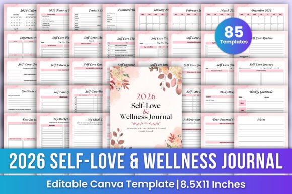 2026 Self-Love Wellness Journal Bundle