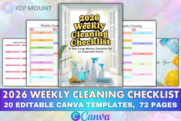 2026 Weekly Cleaning Checklist Editable