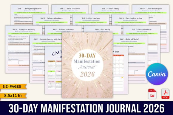 30-Day Manifestation Journal 2026: A Structured, Intentional Approach to Daily Alignment