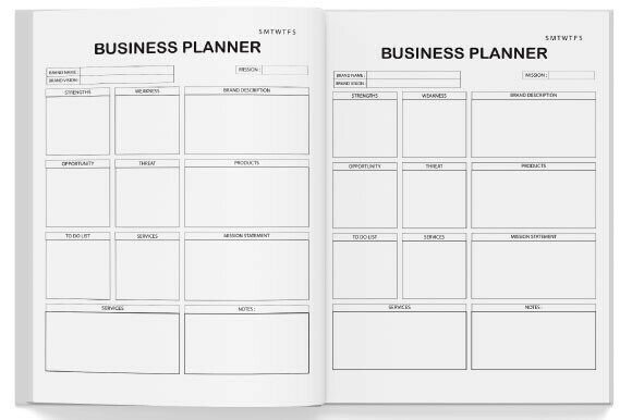 Business Planner Book Interior for Amazon KDP