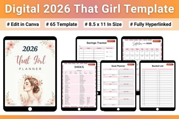 Digital 2026 That Girl Template