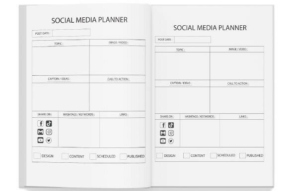 Social Media Tracker Kdp Book Design