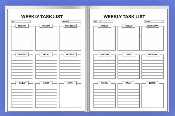 Weekly Task List Template
